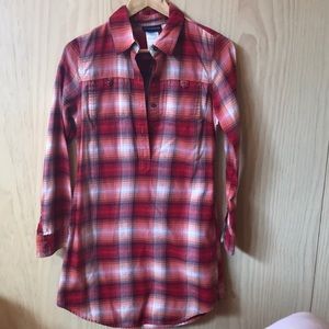 Patagonia, longer length flannel tunic